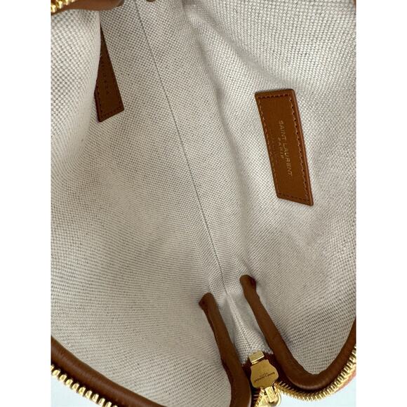 Saint Laurent Gaby Mini Crossbody Bag Brown Canvas (4) - Picture 15 of 16